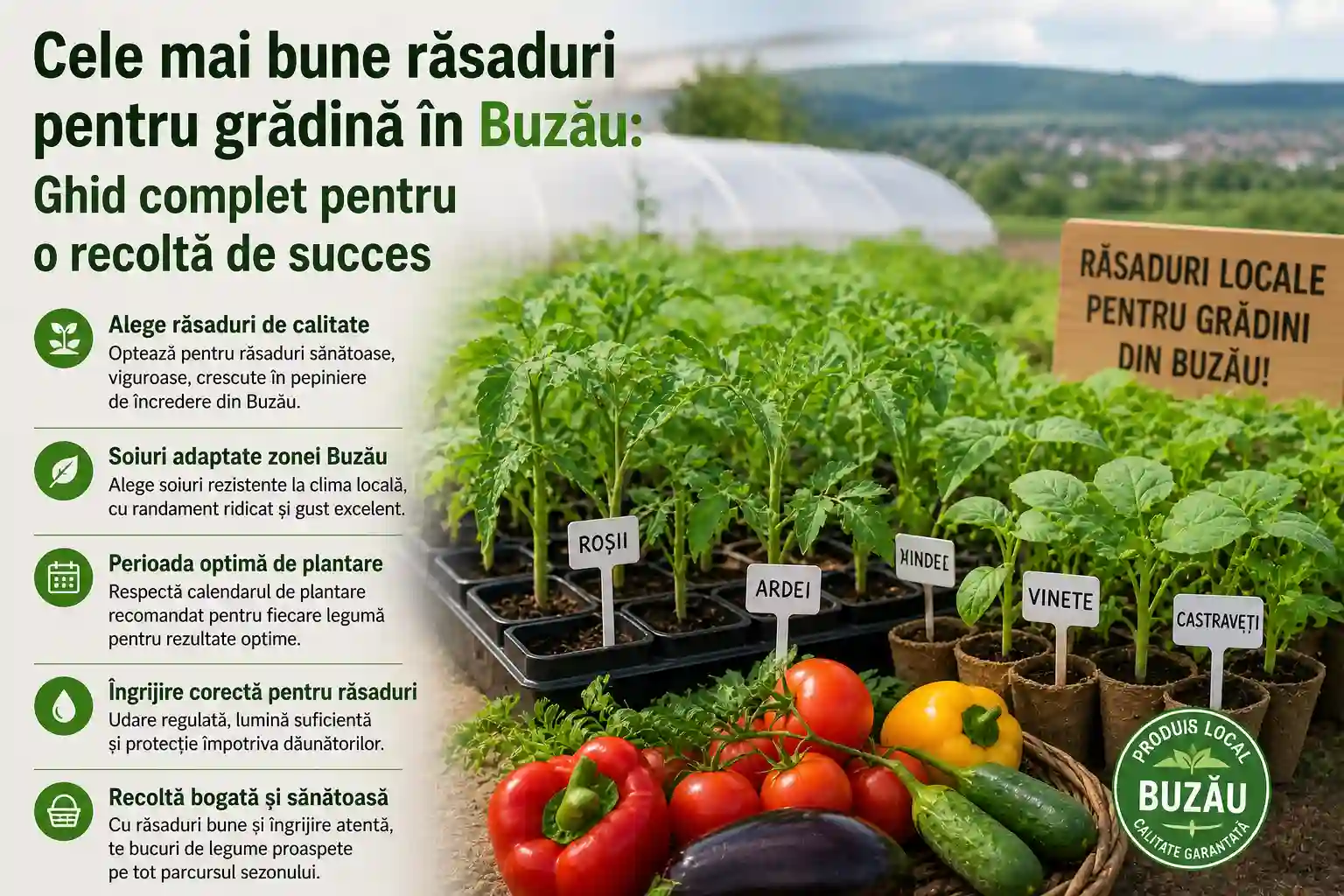 Cele mai bune răsaduri pentru grădină în Buzău